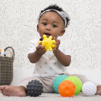 lavinamieji kamuoliukai - Lavinimo žaislas Infantino Textured Multi Ball Set, 6 vnt. - 3 nuotrauka