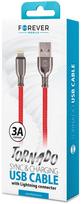 pakrovejas lightning - Forever Tornado USB To Apple Lightning Cable 1m Red - 2 nuotrauka