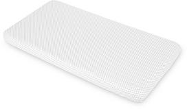 paklode su guma 120x60 - Sensillo paklodė su guma, balta, pilki taškiukai, 120x60, 2212 - 1 nuotrauka