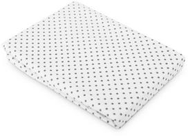 paklode su guma 120x60 - Sensillo paklodė su guma, balta, pilki taškiukai, 120x60, 2212 - 2 nuotrauka