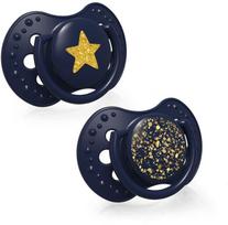 LOVI silikoniniai dinaminiai čiulptukai STARDUST, mėlyna, 3-6 mėn., 2 vnt., 22/893 blue