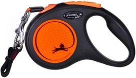 pavadelis flexi m - FLEXI New Neon M Tape 5 m orange automatinis pavadėlis - 1 nuotrauka
