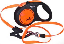 pavadelis flexi m - FLEXI New Neon M Tape 5 m orange automatinis pavadėlis - 3 nuotrauka