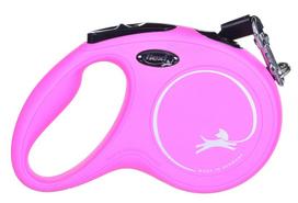 pavadelis flexi classic m 5m - FLEXI automatinis pavadėlis NEW CLASSIC M 5m rožinė juosta - 3 nuotrauka