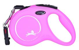 pavadelis flexi classic m 5m - FLEXI automatinis pavadėlis NEW CLASSIC M 5m rožinė juosta - 4 nuotrauka