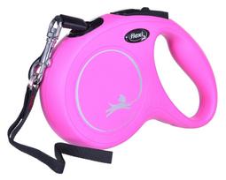 pavadelis flexi classic m 5m - FLEXI automatinis pavadėlis NEW CLASSIC M 5m rožinė juosta - 5 nuotrauka