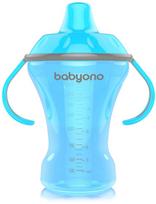 gertuve su snapeliu - BABYONO neišsiliejantis puodelis kietu snapeliu NATURAL NURSING, mėlyna spalva, 260 ml - 2 nuotrauka