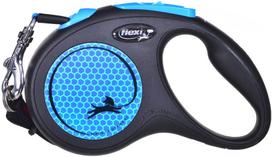 pavadelis flexi m - FLEXI New Neon M Tape 5 m blue automatinis pavadėlis - 1 nuotrauka