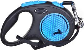 pavadelis flexi m - FLEXI New Neon M Tape 5 m blue automatinis pavadėlis - 2 nuotrauka
