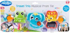 muzikiniai zaislas - PLAYGRO muzikinis vežimėlio žaislas Travel Trio Musical, 0186984 - 3 nuotrauka