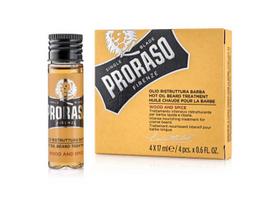 proraso wood spice - Proraso Karštas aliejus barzdos priežiūrai, 4x17 ml - 4 nuotrauka