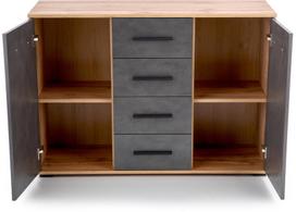 pilka komoda - Komoda Halmar Lima KM-4, pilka, 116x40x82 cm - 4 nuotrauka