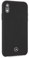 skystas silikonas - Dėklas Mercedes Silicone Back Case For Apple iPhone XR Black - 2 nuotrauka