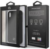 skystas silikonas - Dėklas Mercedes Silicone Back Case For Apple iPhone XR Black - 6 nuotrauka