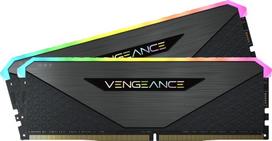 ddr4 corsair vengeance - Corsair Vengeance RGB RT, DDR4-3200, CL16 - 16 GB Dual-Kit, juodas - 2 nuotrauka
