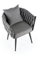 pilka fotel - Fotelis Halmar Avatar, juodas/pilkas, 55 cm x 67 cm x 77 cm - 2 nuotrauka