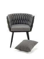 pilka fotel - Fotelis Halmar Avatar, juodas/pilkas, 55 cm x 67 cm x 77 cm - 4 nuotrauka