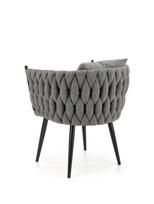 pilka fotel - Fotelis Halmar Avatar, juodas/pilkas, 55 cm x 67 cm x 77 cm - 8 nuotrauka
