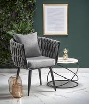 pilka fotel - Fotelis Halmar Avatar, juodas/pilkas, 55 cm x 67 cm x 77 cm - 10 nuotrauka
