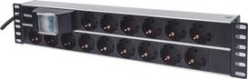 ilgintuva rite - Intellinet Power Strip Rack 19'' 2U 250V/16A 15xSchuko 3m - 4 nuotrauka