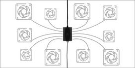hub - Valdiklis Arctic 10 Port PWM Fan Hub with SATA Power - 8 nuotrauka
