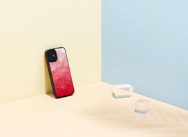 iphone 12 mini case - iKins case for Apple iPhone 12 mini pink lake juodas - 4 nuotrauka
