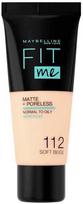 matt clay - Maybelline Fit Me Matte & Poreless makiažo pagrindas - 112 Soft Beige - 1 nuotrauka