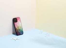 vandens telefono deklas - iKins case for Apple iPhone 12/12 Pro - Vanduo Flower Juodas - 4 nuotrauka