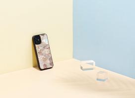 iphone 12 mini case - iKins case for Apple iPhone 12 mini - Rožinė Marble - 3 nuotrauka