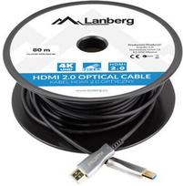 optical laidas - Laidas Lanberg HDMI 2.0 Optical Cable 80m - 1 nuotrauka