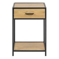 zurnalinis staliukas azuol - Kavos staliukas Home4you Seaford Oak/Black, 420x350x630 mm - 2 nuotrauka