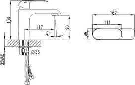 vention - Vento Ravena Ceramic Sink Faucet White/Chrome - 2 nuotrauka