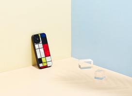 iphone 12 mini case - iKins case for Apple iPhone 12 mini mondrian juodas - 3 nuotrauka
