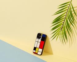 iphone 12 mini case - iKins case for Apple iPhone 12 mini mondrian juodas - 4 nuotrauka