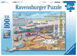 Dėlionė Ravensburger Construction site Airport, 100 vnt.