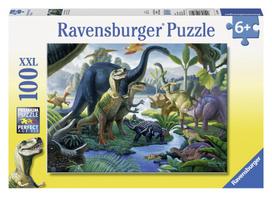 Dėlionė Ravensburger Land Of The Giants Dinosaurs, 100 vnt.