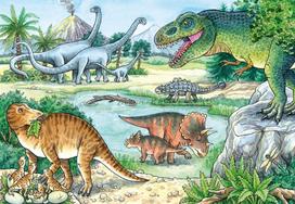 Dėlionė Ravensburger Dinosaurs, 48 vnt.