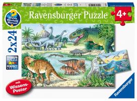 delione dinozauras - Dėlionė Ravensburger Dinosaurs, 48 vnt. - 3 nuotrauka