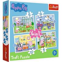 Dėlionė Trefl 4-in-1 Puzzle Peppa Pig 12/15/20/24/pcs 34359