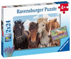 Dėlionė Ravensburger Horses 2x24, 48 vnt.