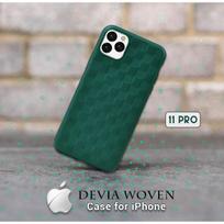 iphone 11 deklas - Dėklas Devia Woven2 Pattern Design Soft Case For IPhone 11 Pro Max, žalia, 6.5 " - 3 nuotrauka