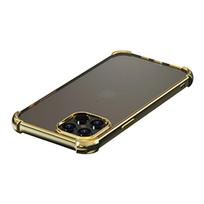 Dėklas Devia Glitter Shockproof Soft Case For IPhone 12 Pro Max, skaidri/aukso, 6.7 "