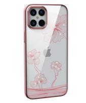iphone 12 mini case - Dėklas Devia Crystal Flora, aukso/rožinė - 1 nuotrauka