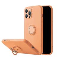 Dėklas Mocco Pastel Ring For Apple iPhone 12 Max, oranžinė
