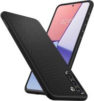 s21 telefonas samsung - Dėklas Spigen Liquid Air Galaxy S21, juoda - 4 nuotrauka