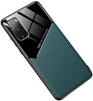 Dėklas Mocco Lens Leather Back Case Apple iPhone 11 Pro Max, juoda/žalia