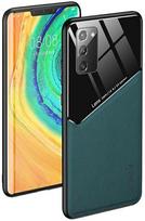 iphone case leather - Dėklas Mocco Lens Leather Back Case Apple iPhone 11 Pro Max, juoda/žalia - 2 nuotrauka