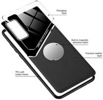 iphone case leather - Dėklas Mocco Lens Leather Back Case Apple iPhone 12 Pro, juoda - 3 nuotrauka
