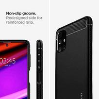 galaxy ultra watch - Dėklas Spigen Rugged Armor for Galaxy M51, juoda - 3 nuotrauka