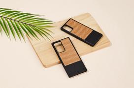 herringbone - Dėklas Man&Wood Herringbone Nero for Galaxy Note 20 Ultra, juoda/kreminė - 4 nuotrauka